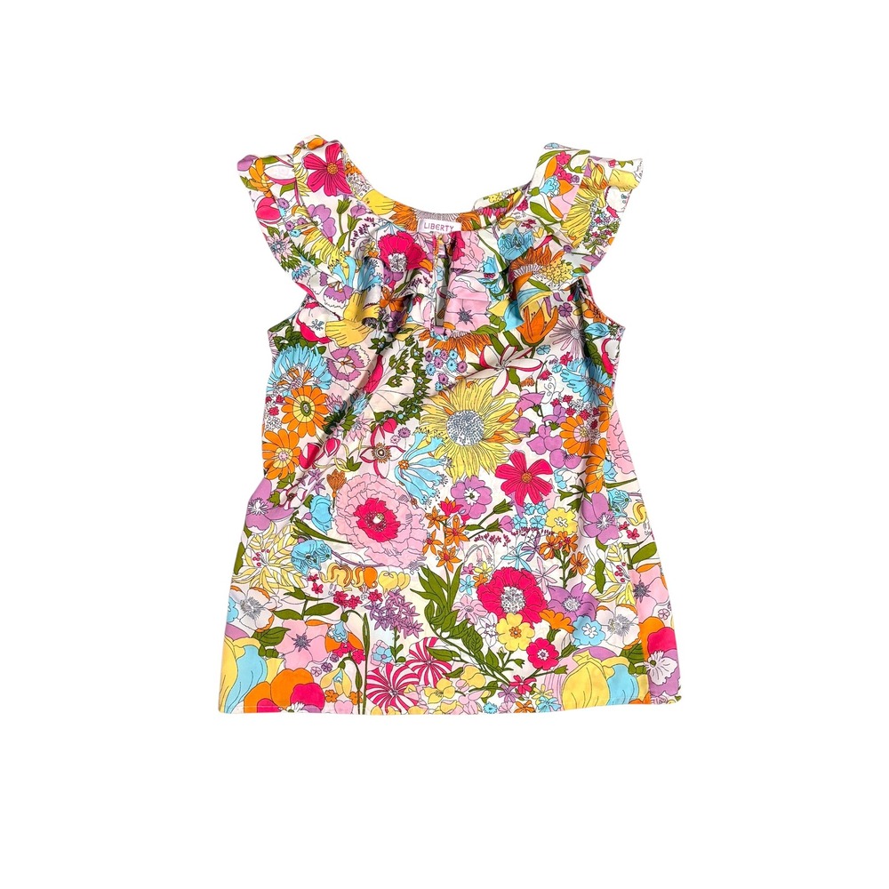 Liberty of London for Target Floral Ruffle Sleeveless Blouse Multicolor Small